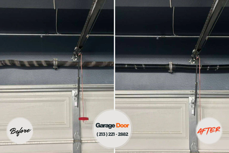 Before and after: garage door repair Paducah, TX